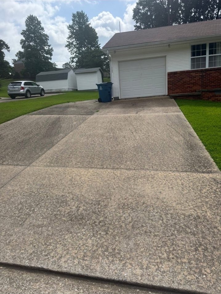 Driveway cleaning before cleaning